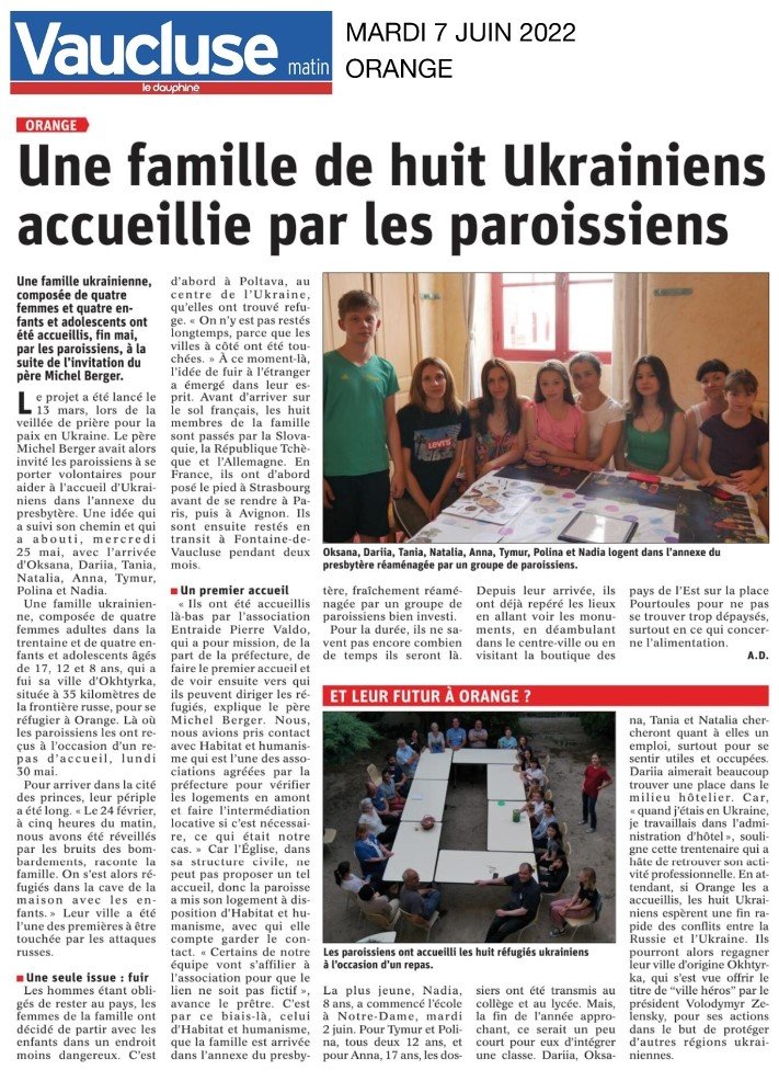 Accueil réfugiés VM 7 juin